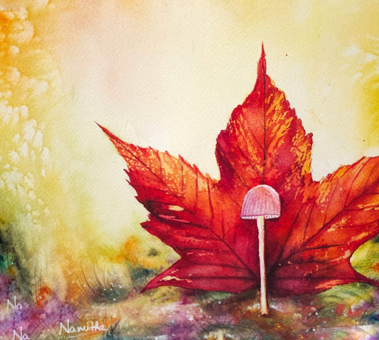 Autumn Whimsy Original watercolor painting
