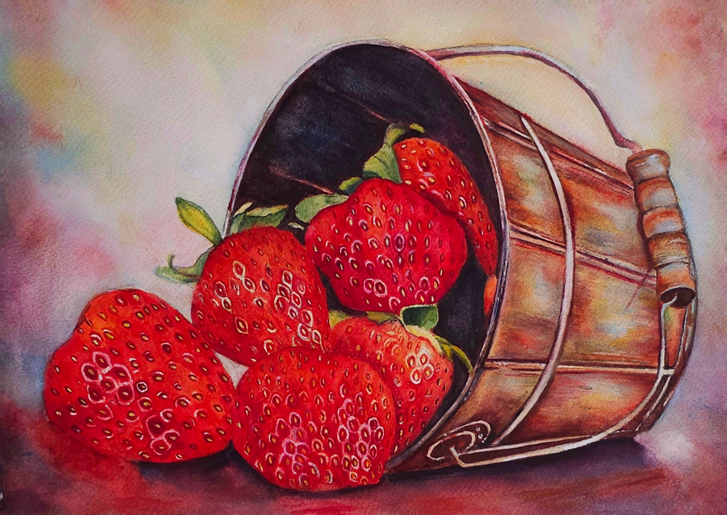 Rustic Berry Bliss – Original Watercolor Painting
