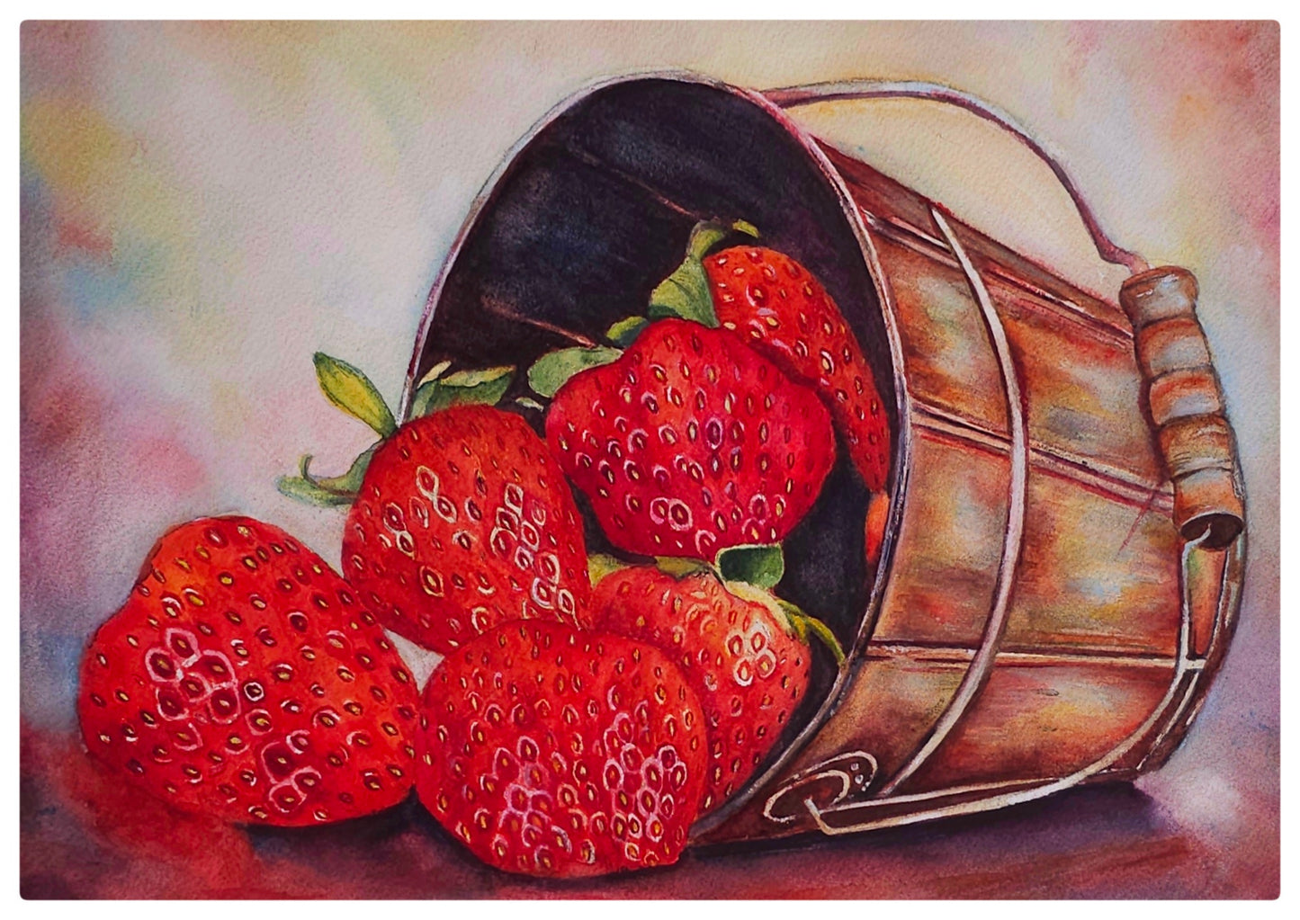 Rustic Berry Bliss – Original Watercolor Painting