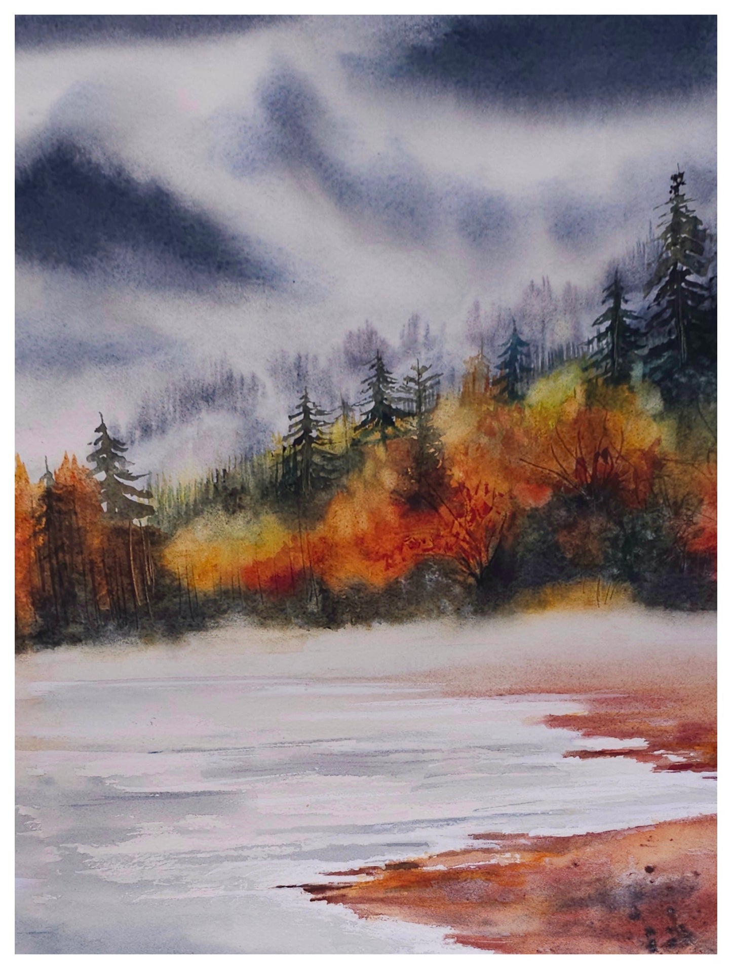 Whispers of Autumn Original watercolor painting
