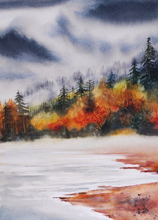 Whispers of Autumn Original watercolor painting