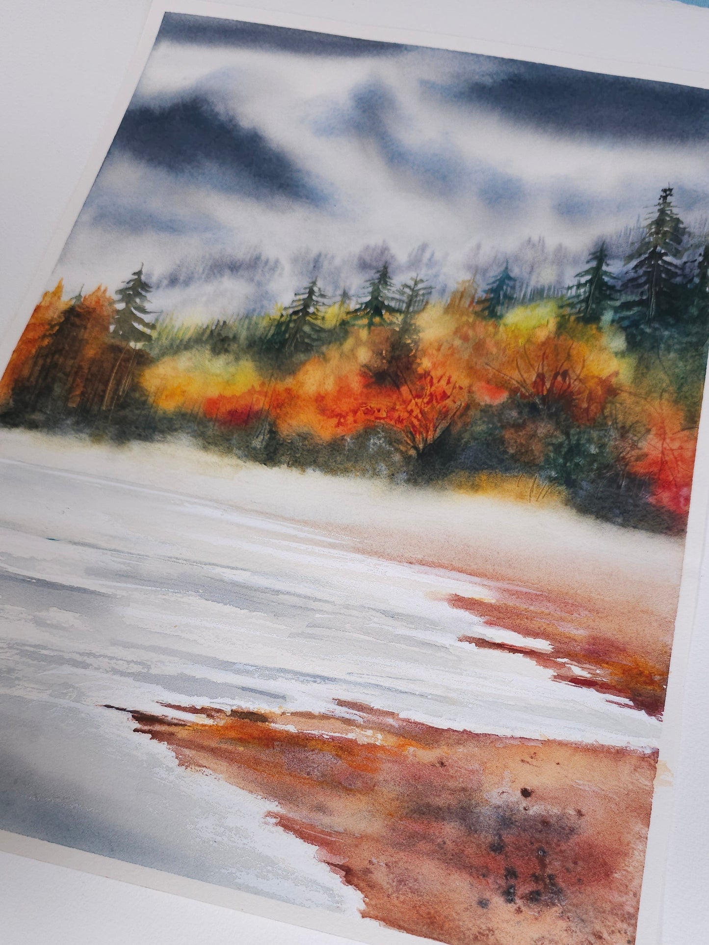 Whispers of Autumn Original watercolor painting