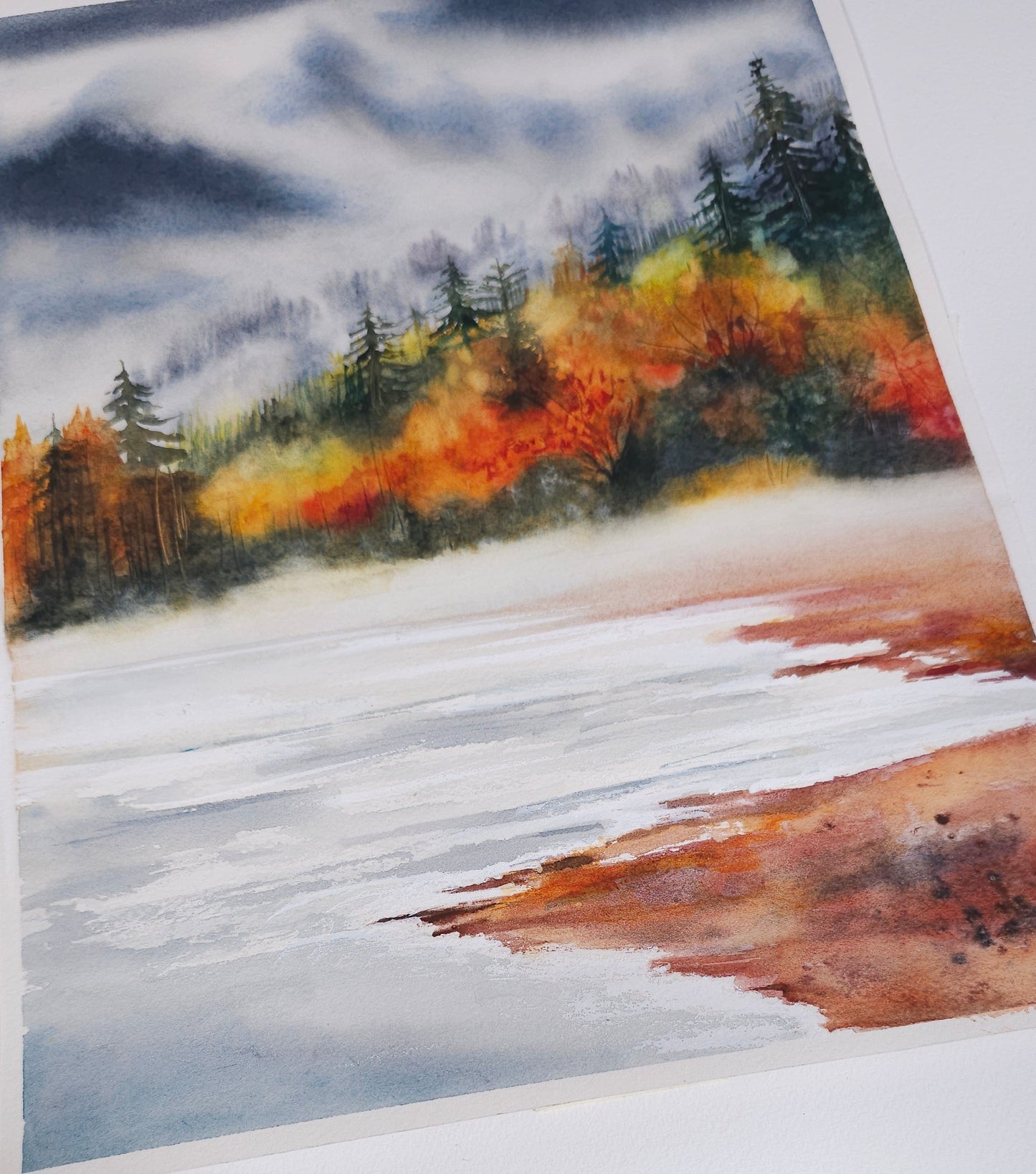 Whispers of Autumn Original watercolor painting