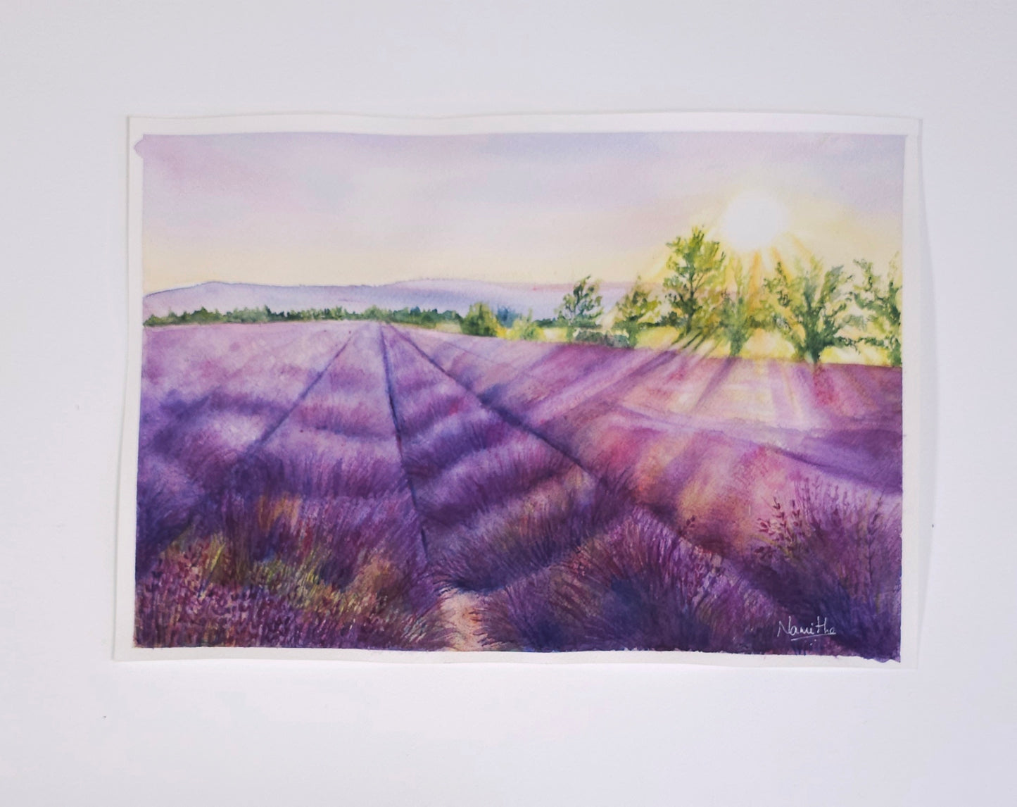 Lavender Serenity original watercolor painting