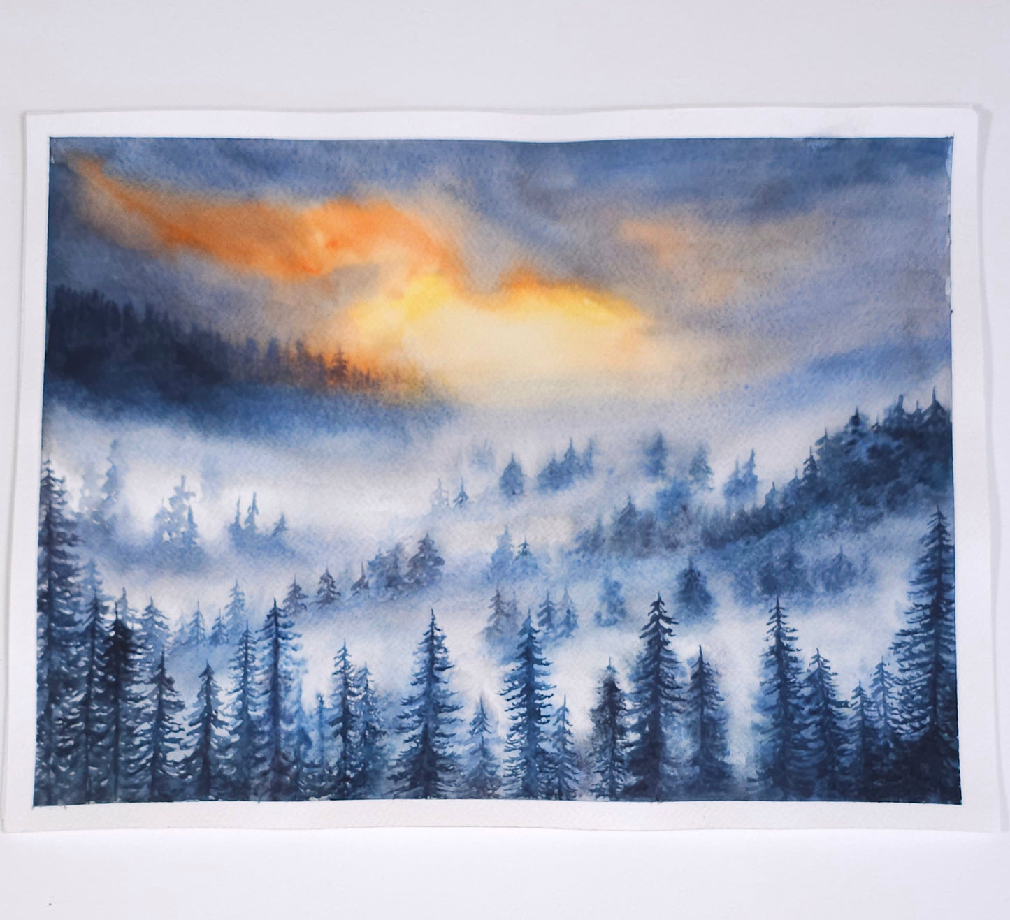 Whispering Pines - original watercolor painting