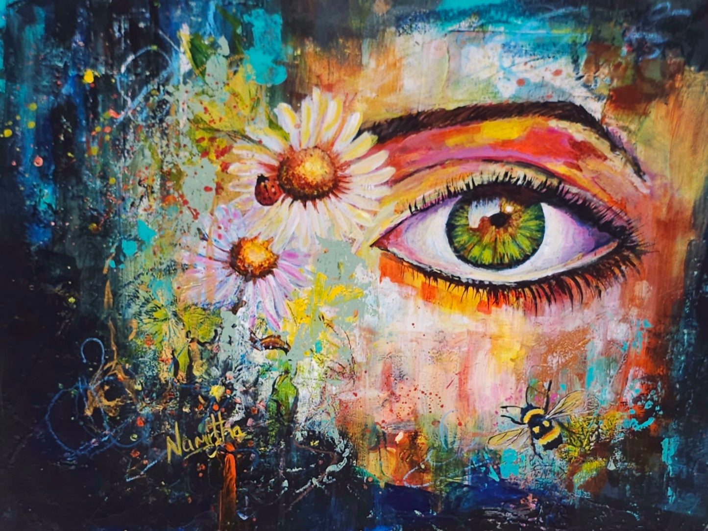 Vision of Nature handmade mixed media painting