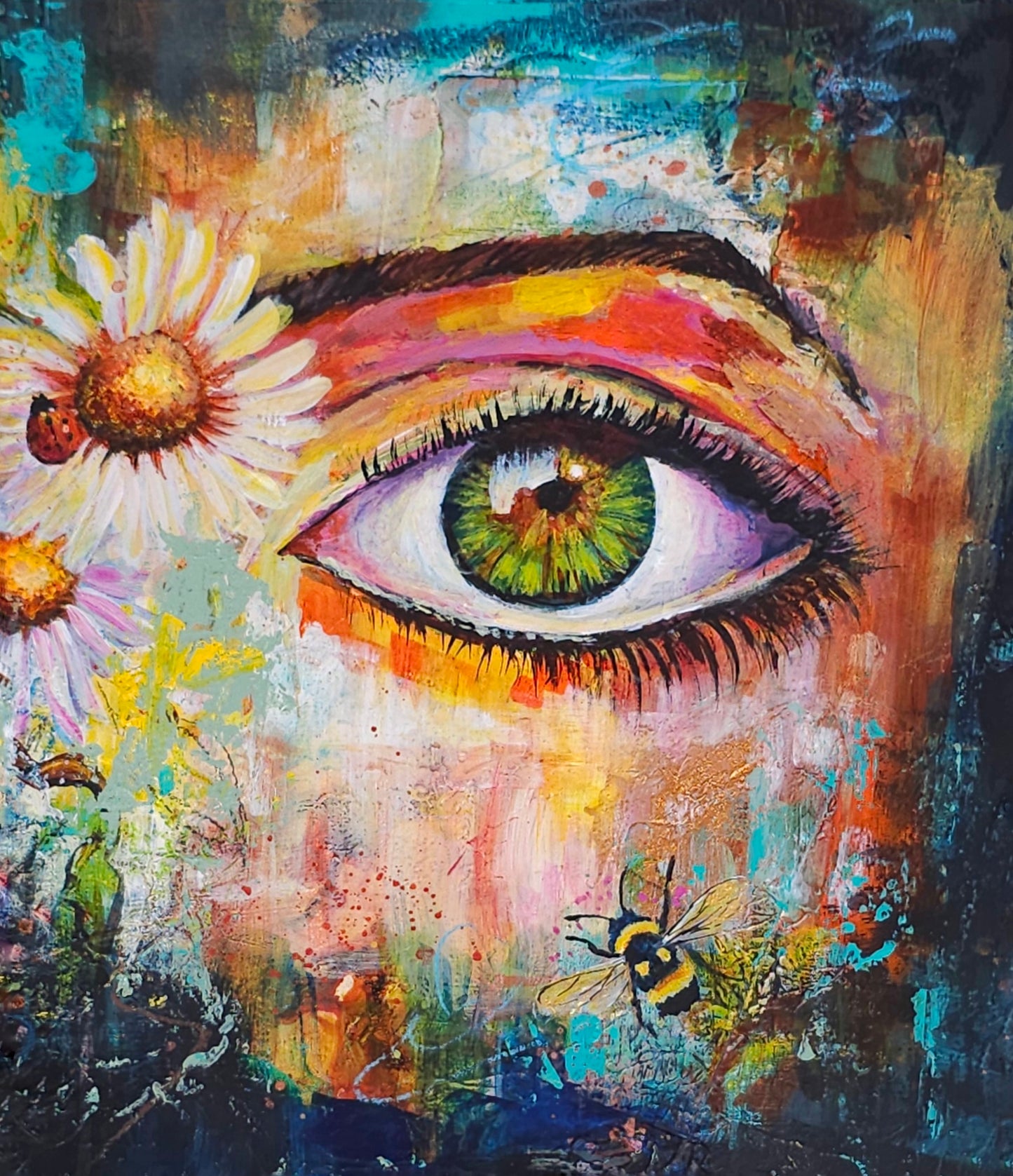 Vision of Nature handmade mixed media painting