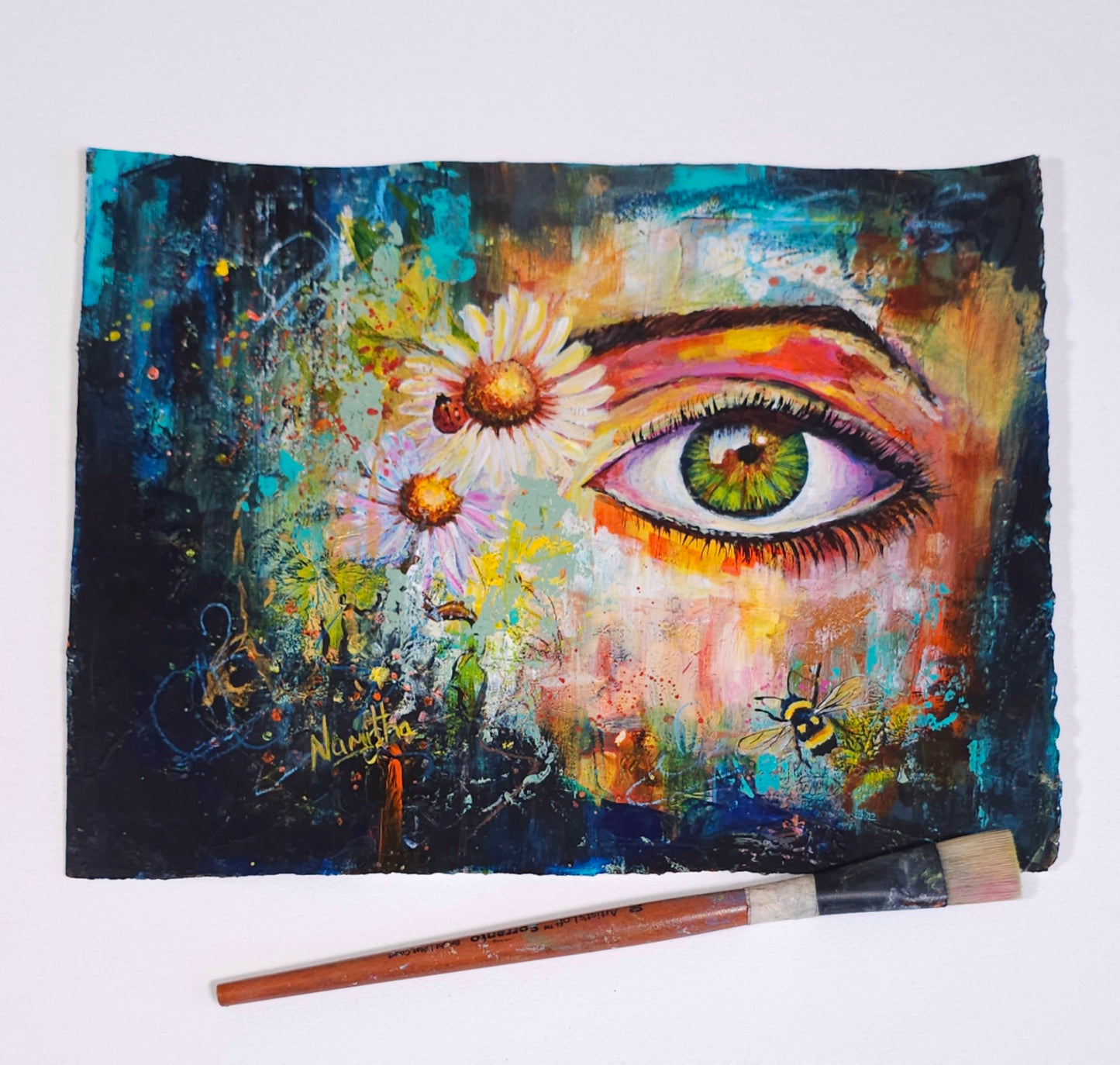 Vision of Nature handmade mixed media painting
