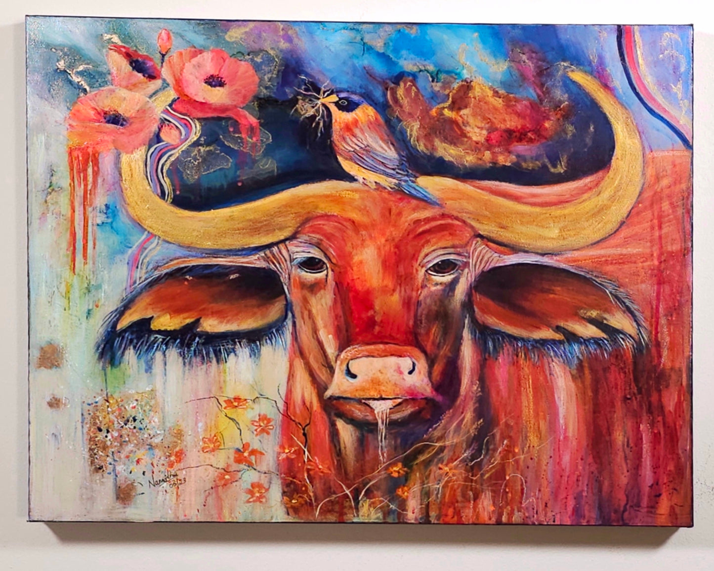 Strength & Serenity- original mixed media painting