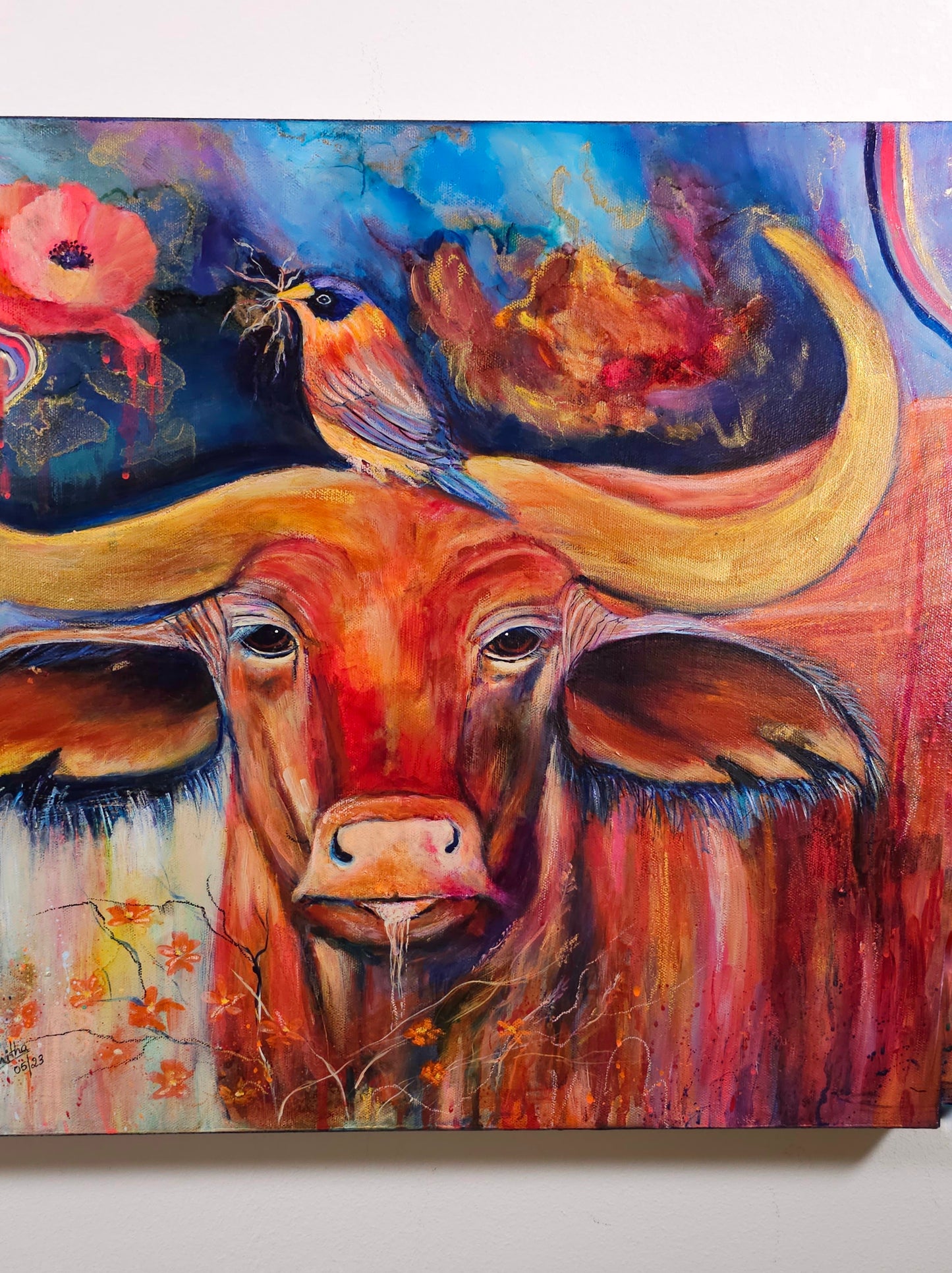 Strength & Serenity- original mixed media painting
