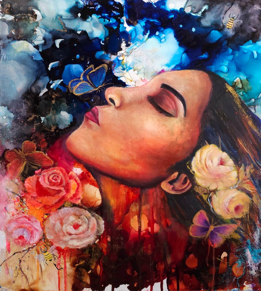 Dreamscape Reverie - original mixed media painting