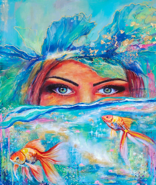 Beyond the Surface - original mixed media painting