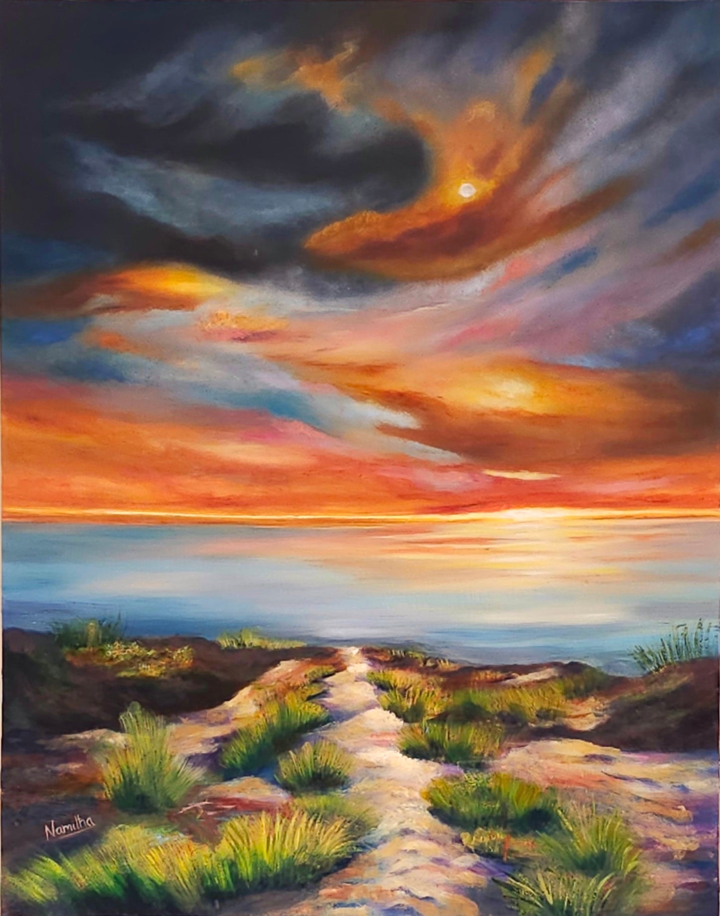 Path to Tranquility – Acrylic & Oil Painting on Canvas