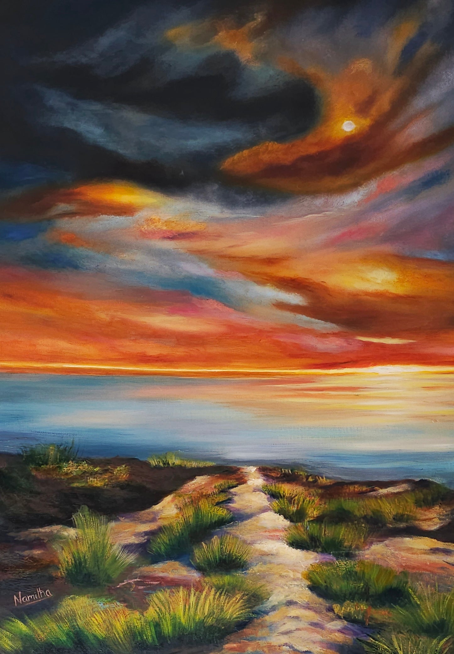 Path to Tranquility – Acrylic & Oil Painting on Canvas