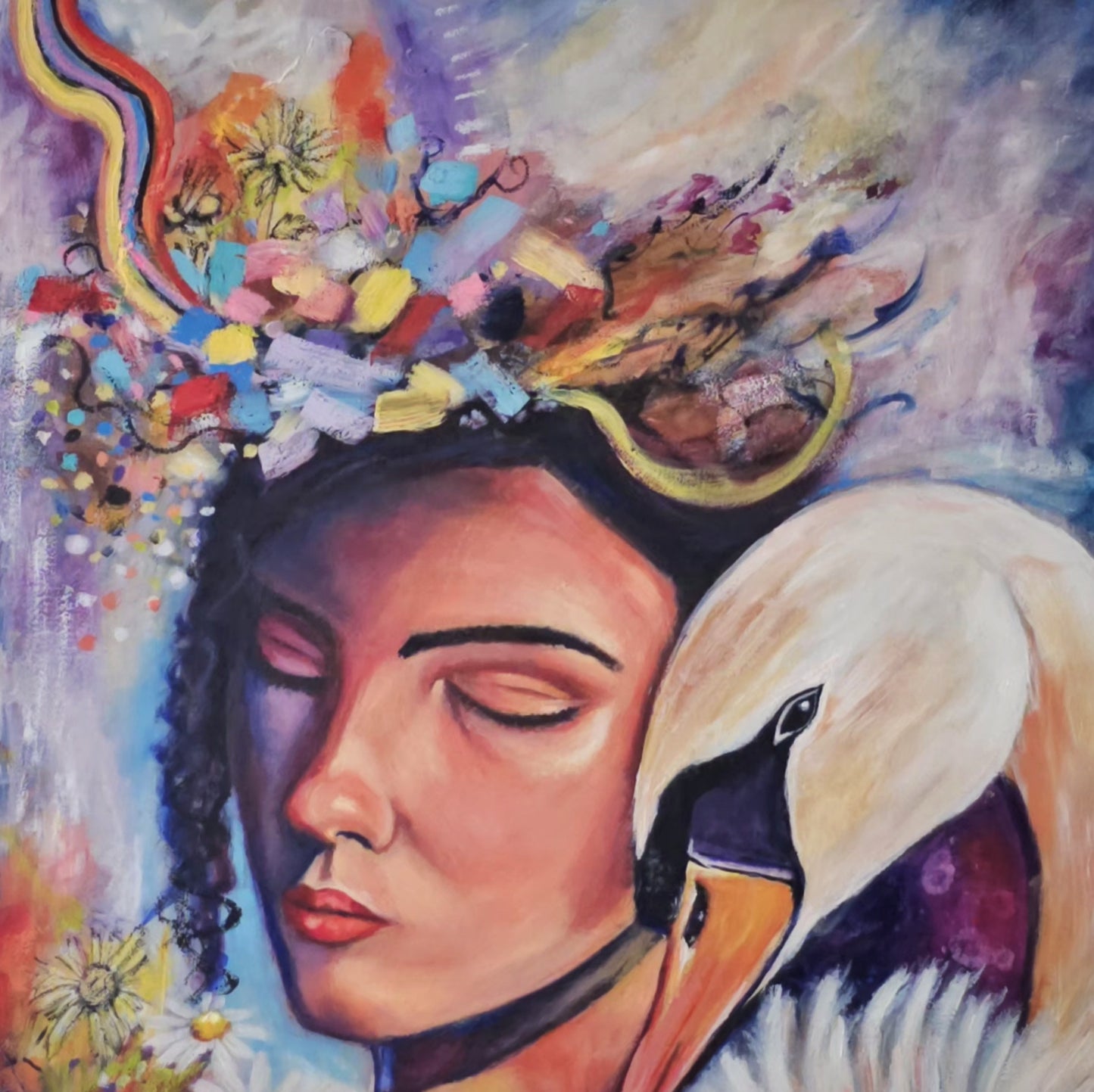 The Guardian Within - Original Mixed Media Painting