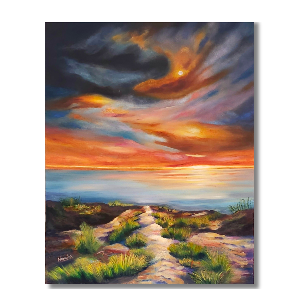 Path to Tranquility – Acrylic & Oil Painting on Canvas