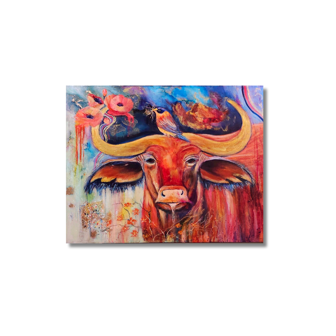 Strength & Serenity- original mixed media painting