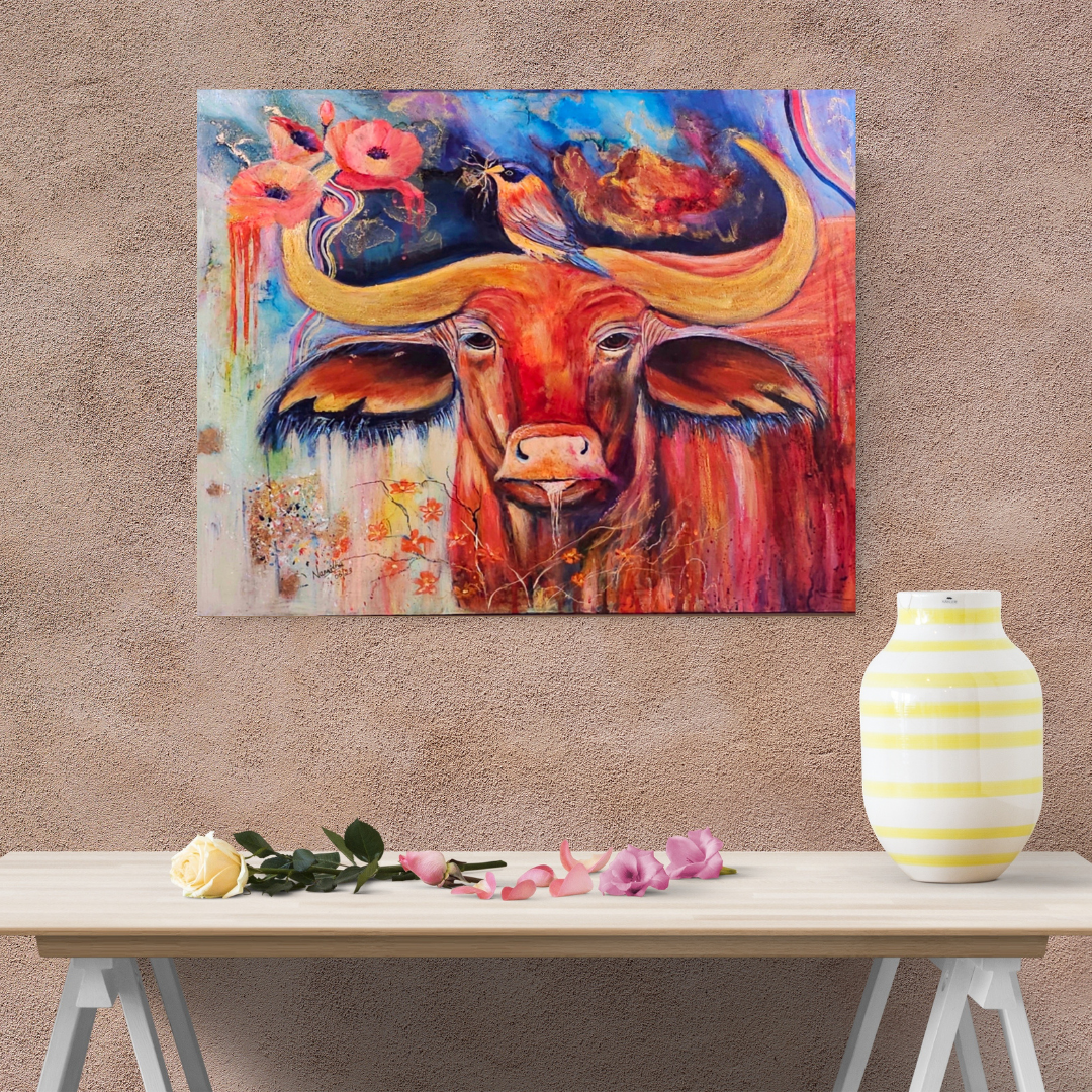 Strength & Serenity- original mixed media painting