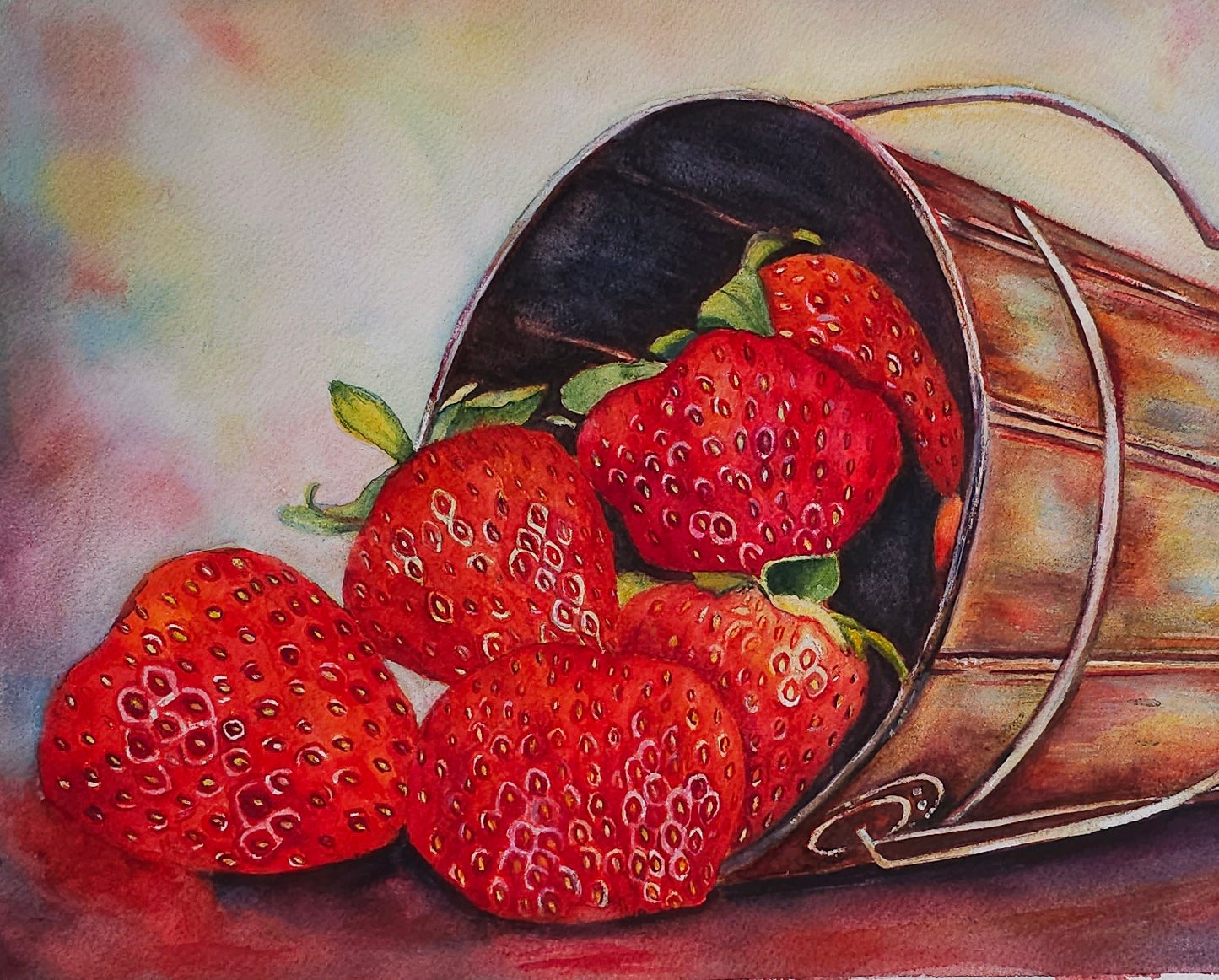 Rustic Berry Bliss – Original Watercolor Painting