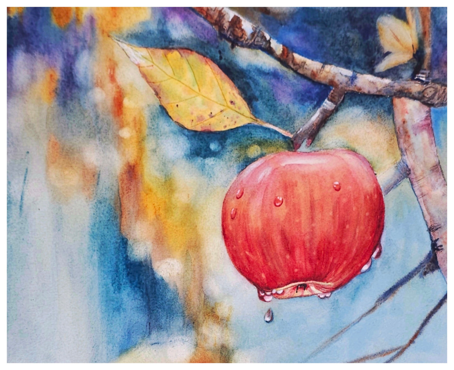 Autumn’s Jewel original watercolor painting