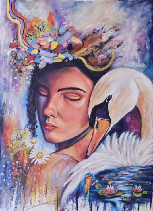 The Guardian Within - Original Mixed Media Painting