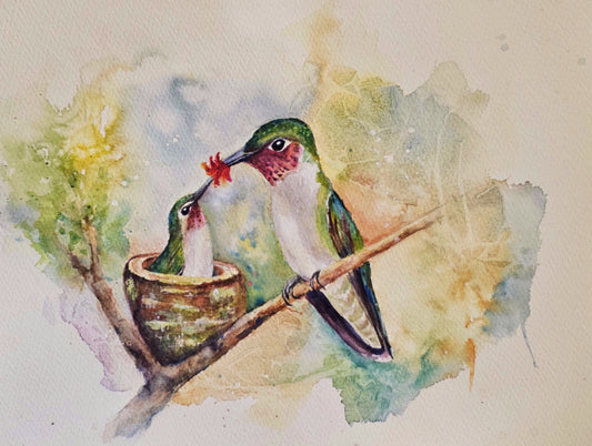A Mother’s Love - Original Watercolor Painting