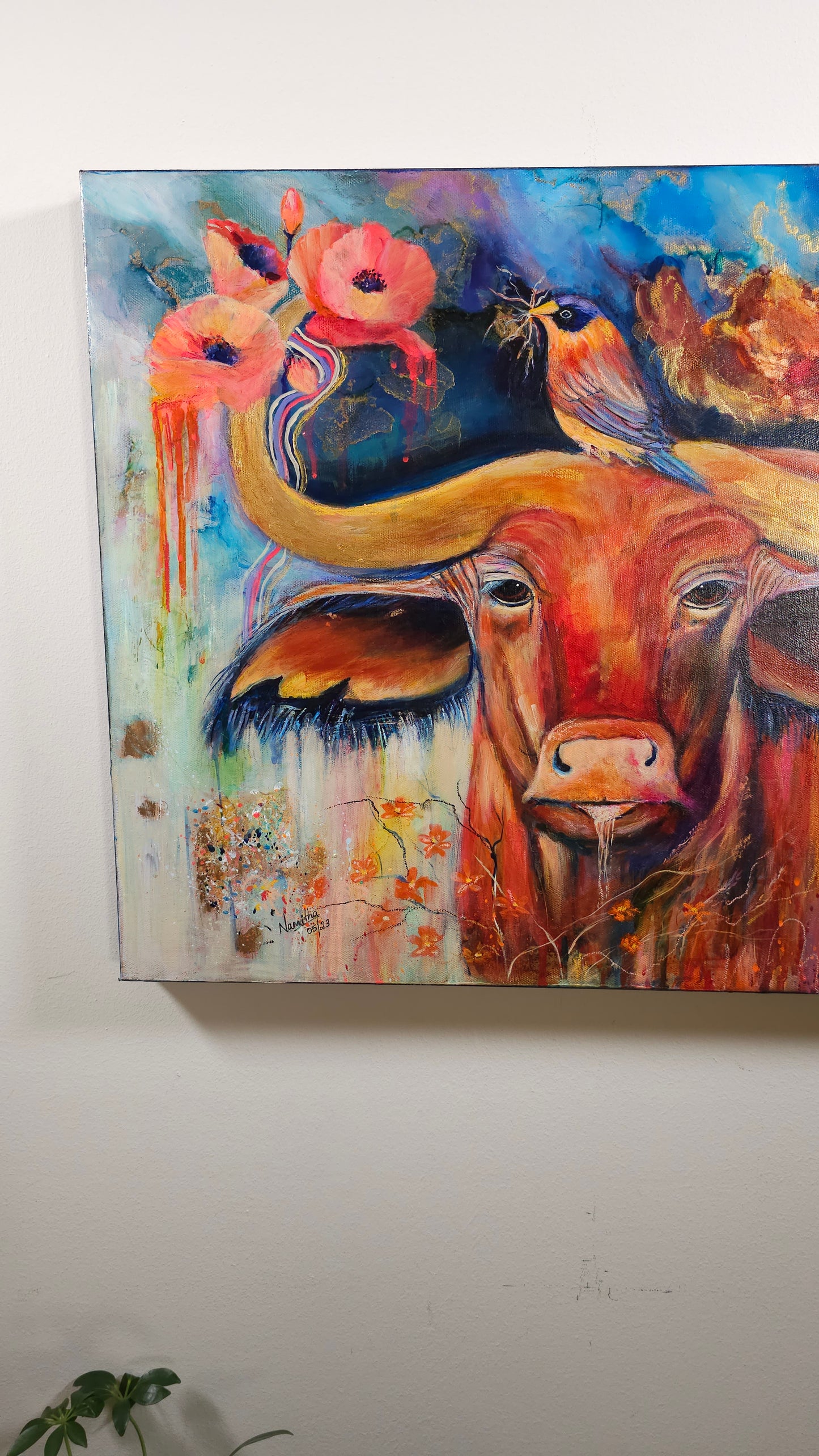 Strength & Serenity- original mixed media painting