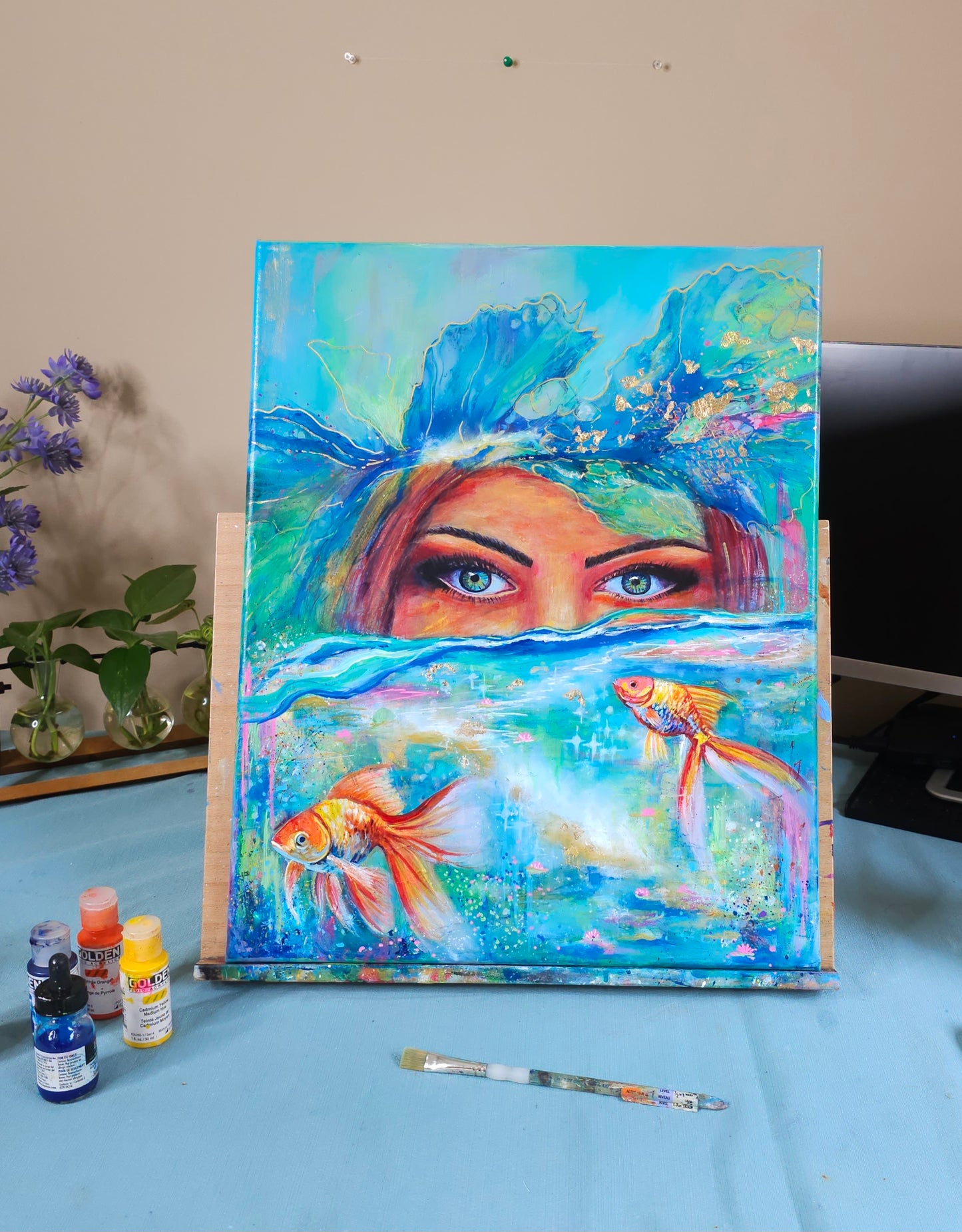 Beyond the Surface - original mixed media painting