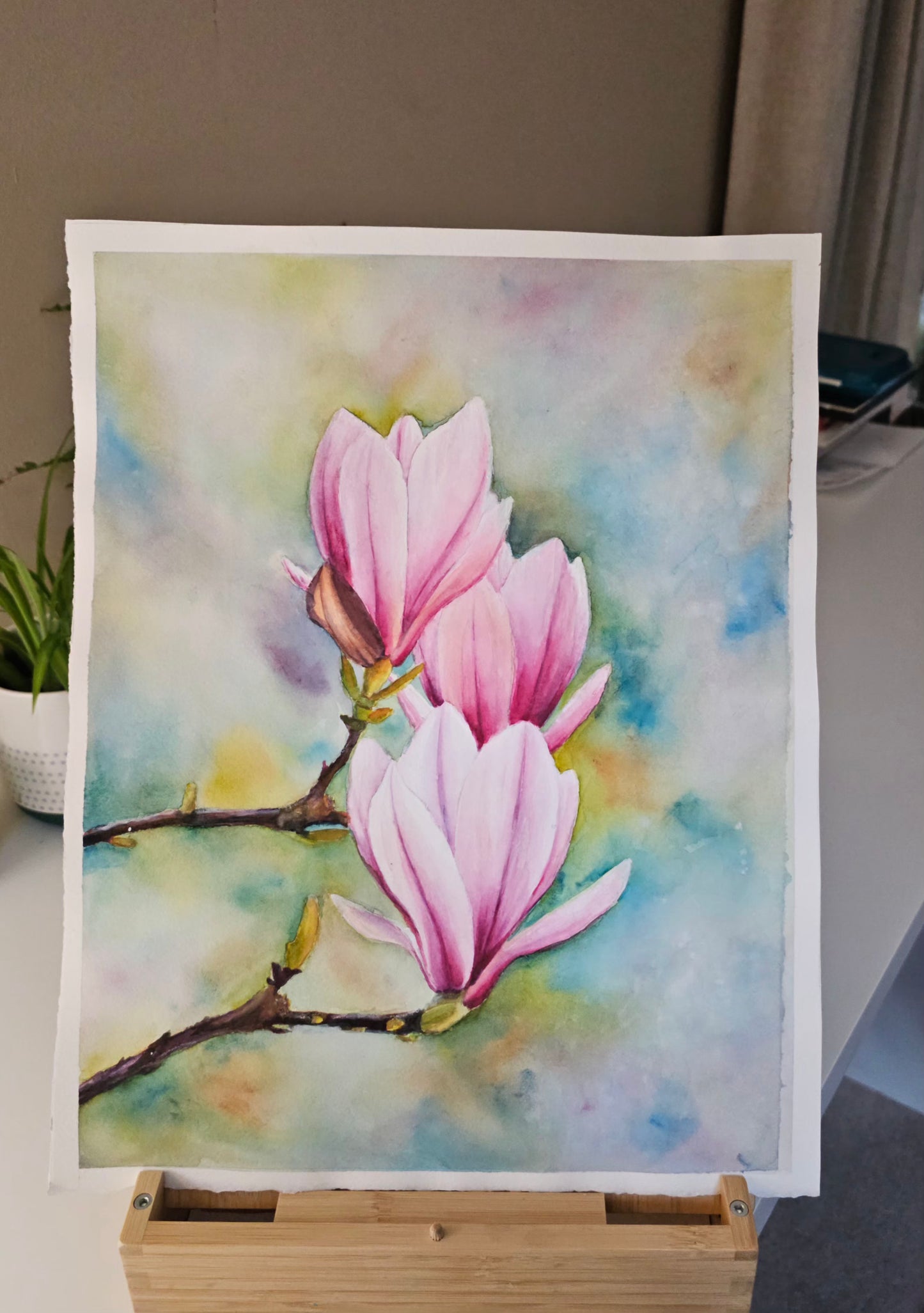 Magnolia in Bloom – Original Watercolor Painting
