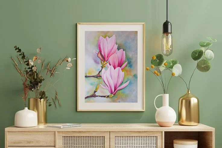 Magnolia in Bloom – Original Watercolor Painting