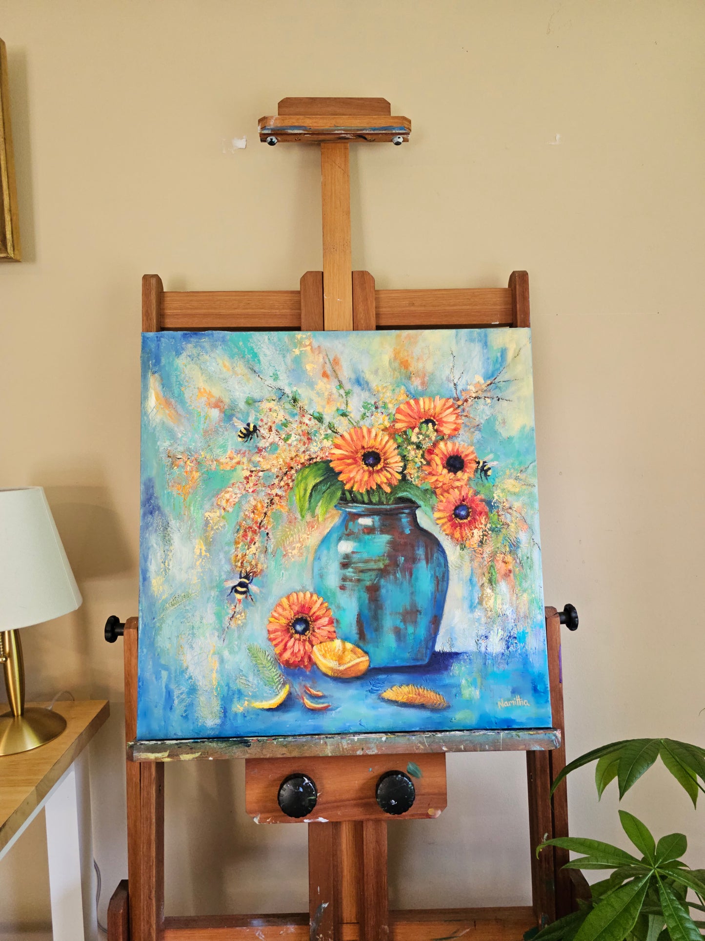 Where the Bees Gather | Original Mixed Media Painting on Canvas