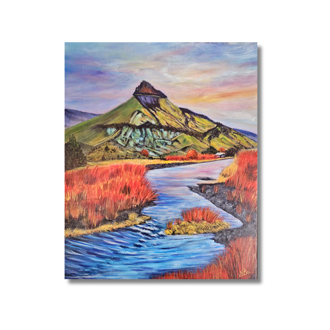 Sheep Rock Riverbend - Original Mixed Media Painting