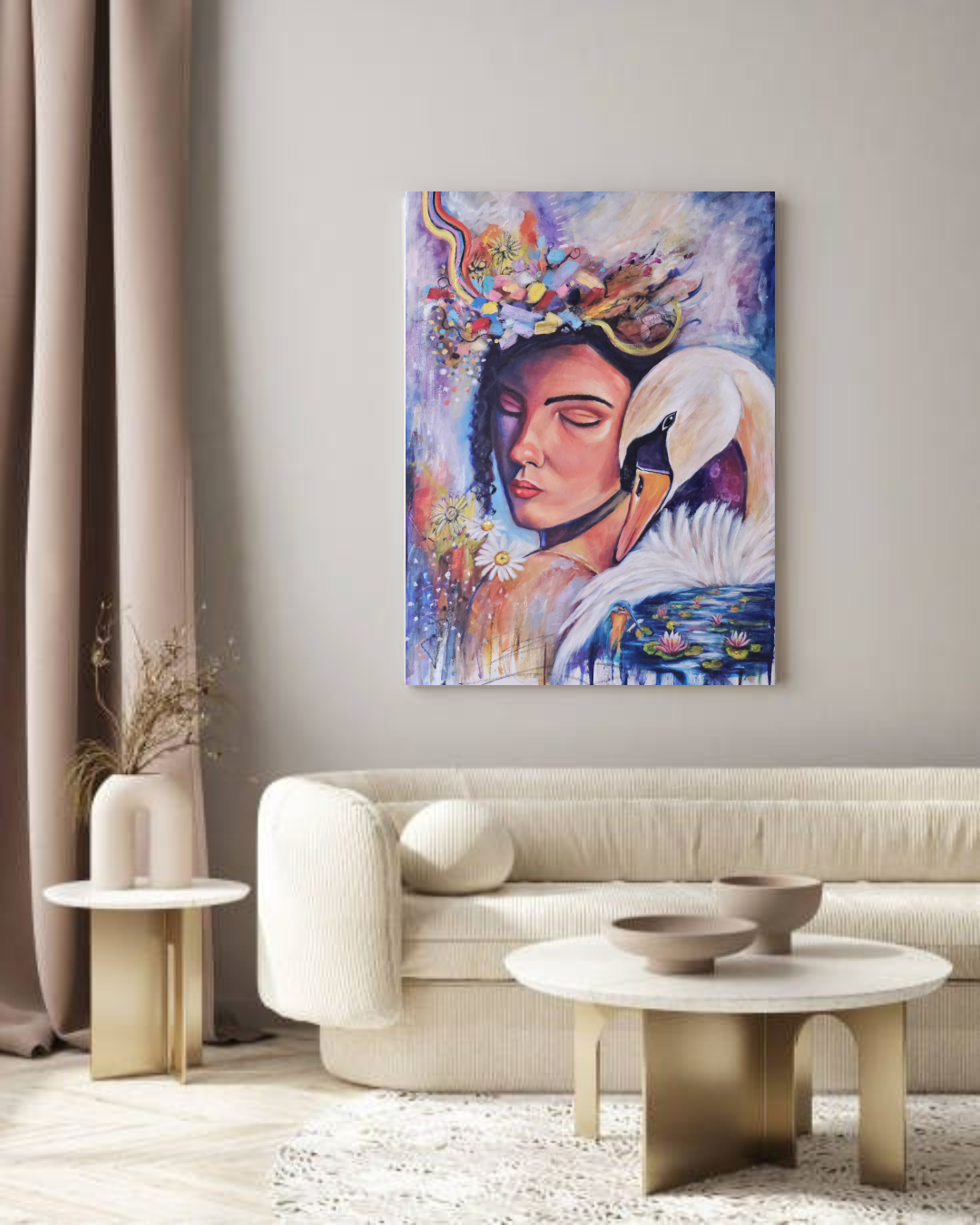 The Guardian Within - Original Mixed Media Painting